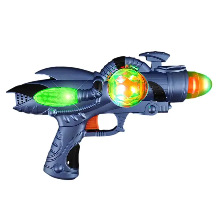 Light Up Musical Spinning Space Blaster Laser Gun