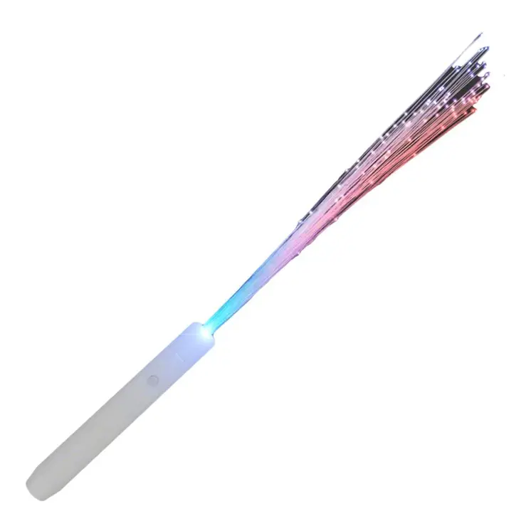 Patriotic Fiber Optic Wand with Red White Blue LEDs
