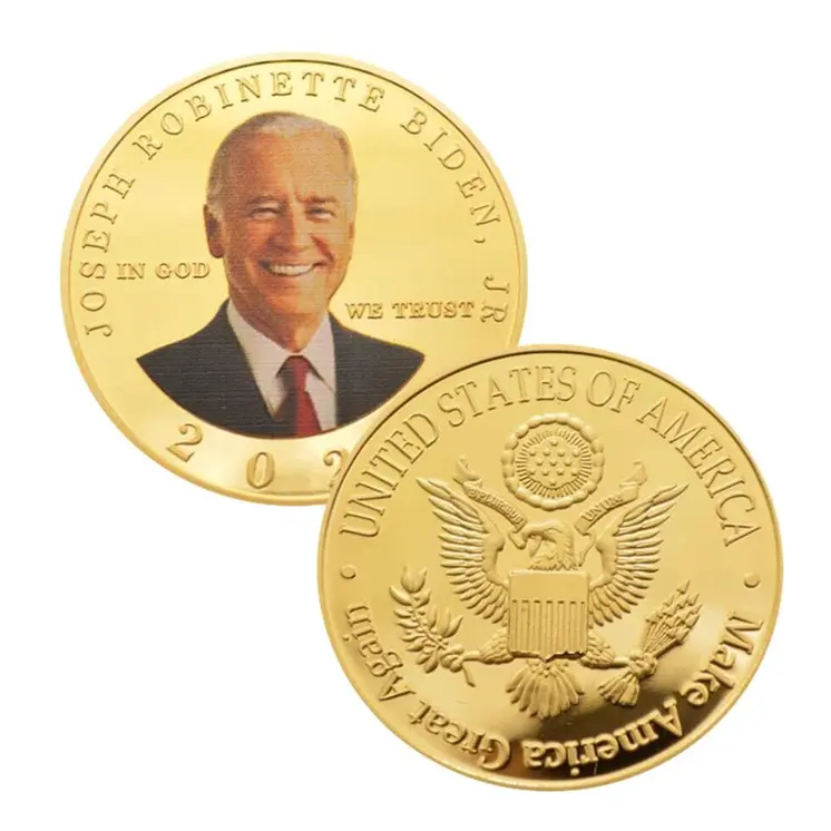 USA 2020 President Joe Biden Gold Plated Collectors Commemorative Coin