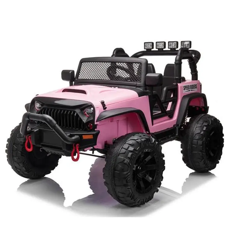 Light Up 3 Speeds Ride on Car 12V with Remote Control Pink