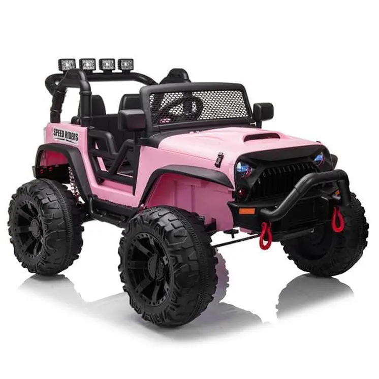 Light Up 3 Speeds Ride on Car 12V with Remote Control Pink