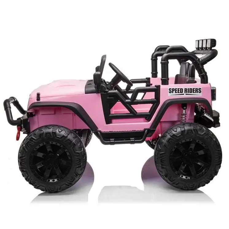 Light Up 3 Speeds Ride on Car 12V with Remote Control Pink