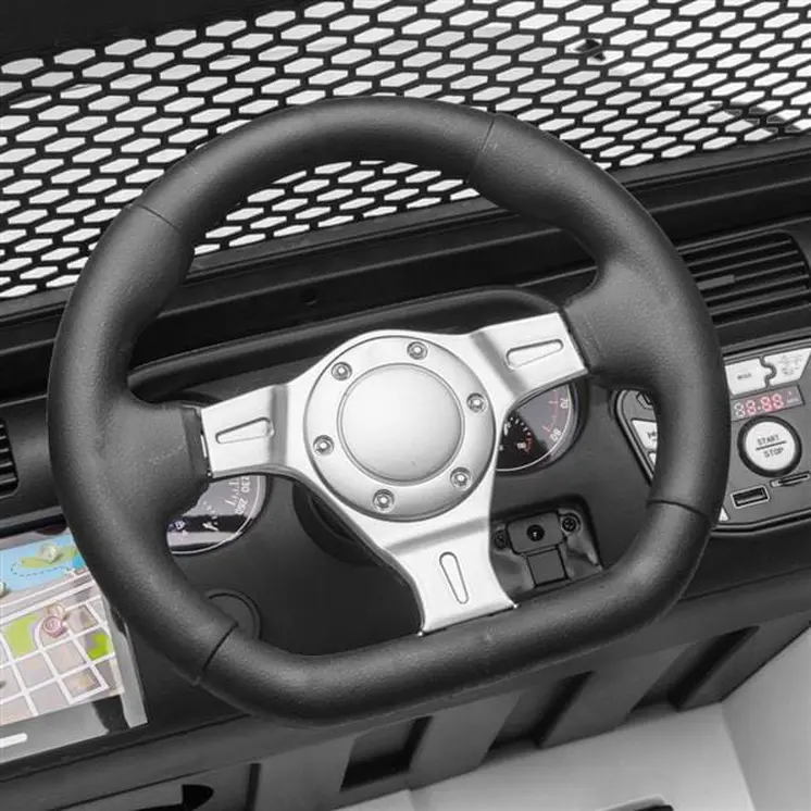 Light Up 3 Speeds Ride on Car 12V with Remote Control White