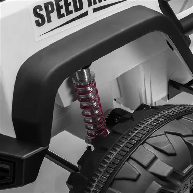 Light Up 3 Speeds Ride on Car 12V with Remote Control White