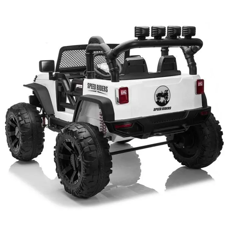 Light Up 3 Speeds Ride on Car 12V with Remote Control White