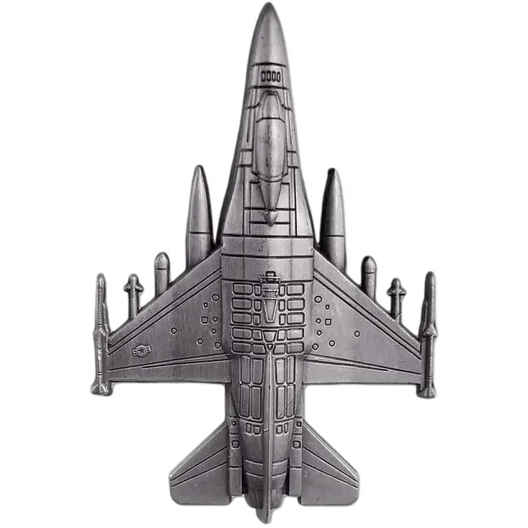 3D Aircraft Shaped F16 Fighting Falcon US Air Force Commemorative Coin Collector