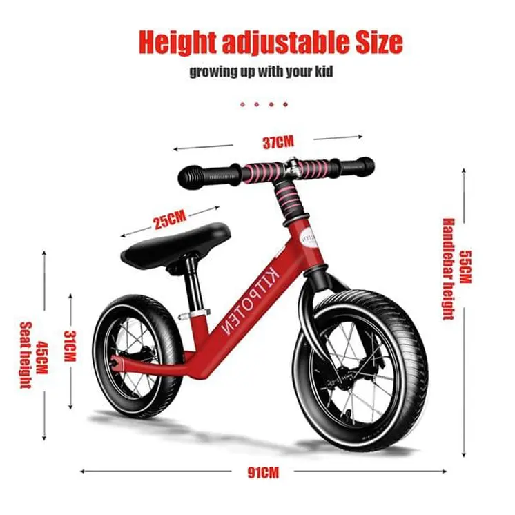 Stainless Steel Eco Friendly Kitpoten Balance Bike without Pedal for Kids