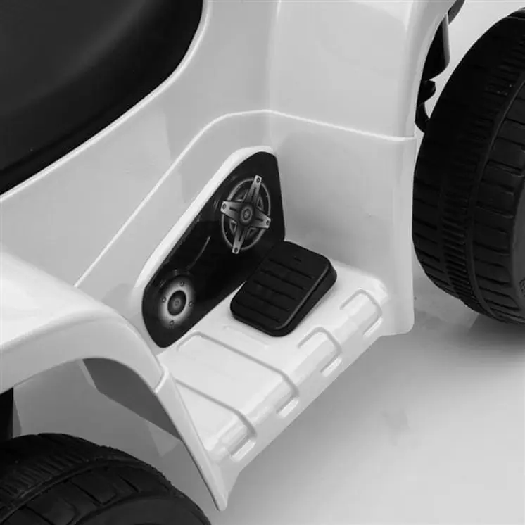 LED Kids Ride on Battery Powered ATV 4 Wheels White