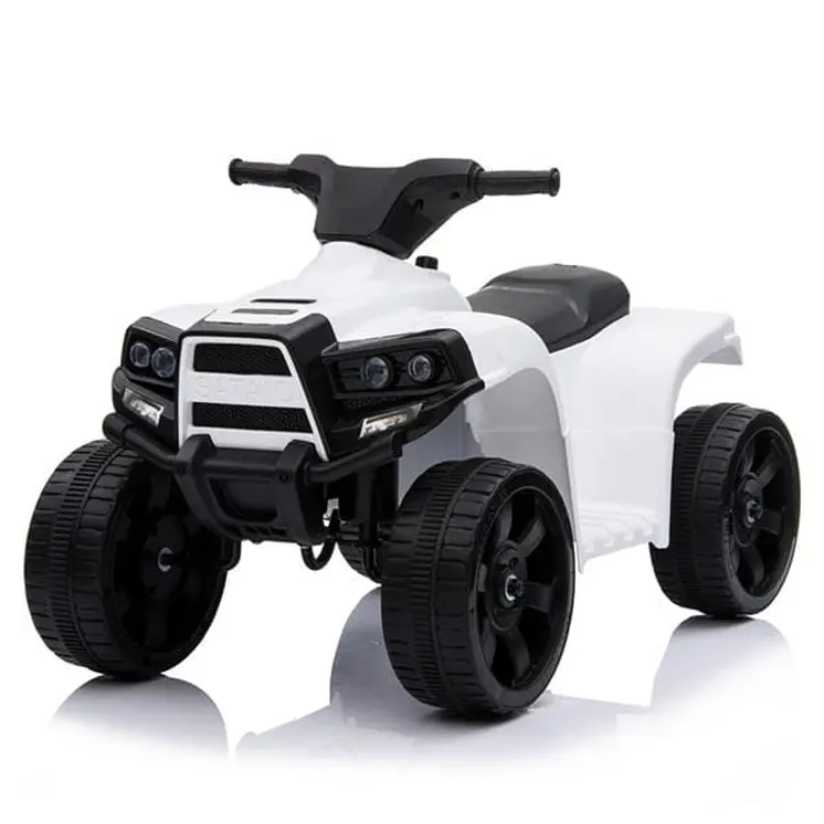LED Kids Ride on Battery Powered ATV 4 Wheels White