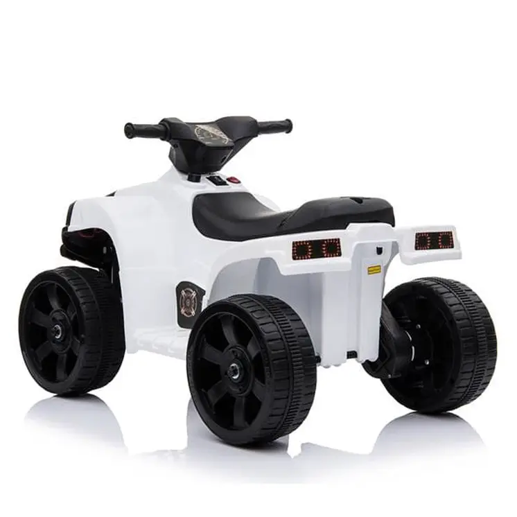 LED Kids Ride on Battery Powered ATV 4 Wheels White