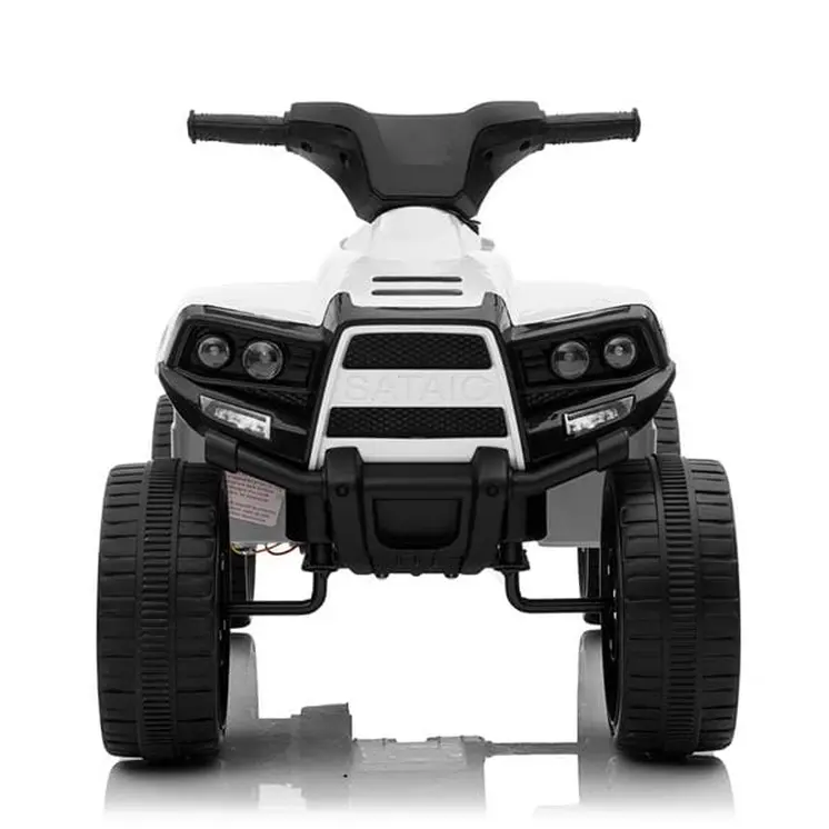 LED Kids Ride on Battery Powered ATV 4 Wheels White