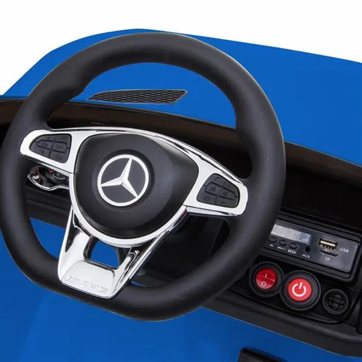 Remote Controlled Officially Licensed Benz GT Dual Drive 12V Car with Music for Kids Blue