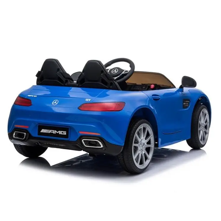Remote Controlled Officially Licensed Benz GT Dual Drive 12V Car with Music for Kids Blue