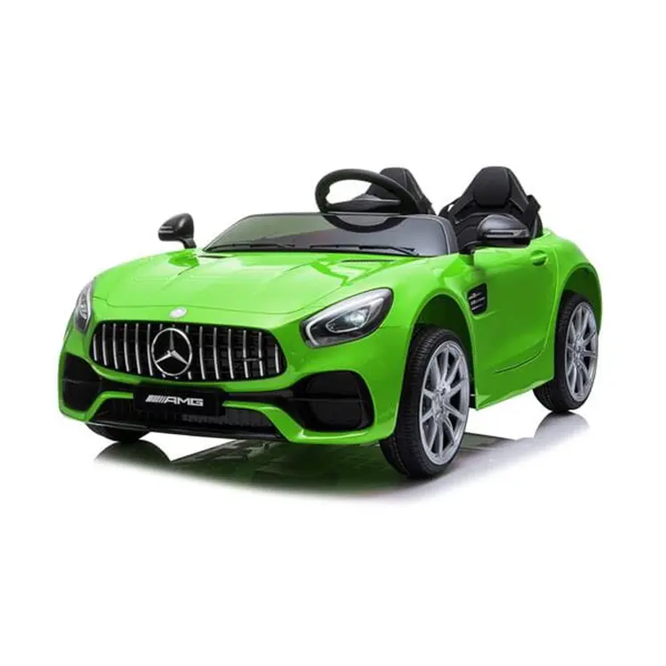 Remote Controlled Officially Licensed Benz GT Dual Drive 12V Car with Music for Kids Green
