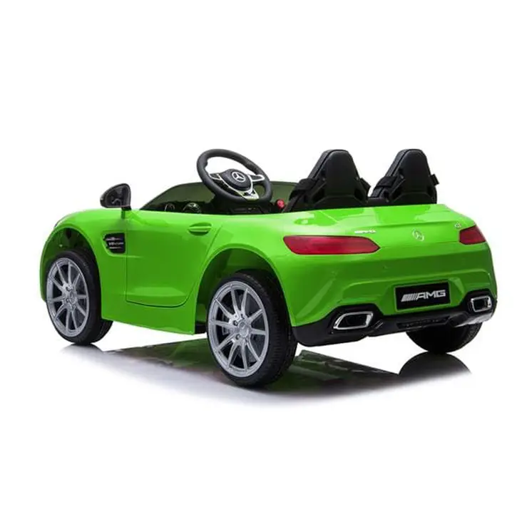 Remote Controlled Officially Licensed Benz GT Dual Drive 12V Car with Music for Kids Green