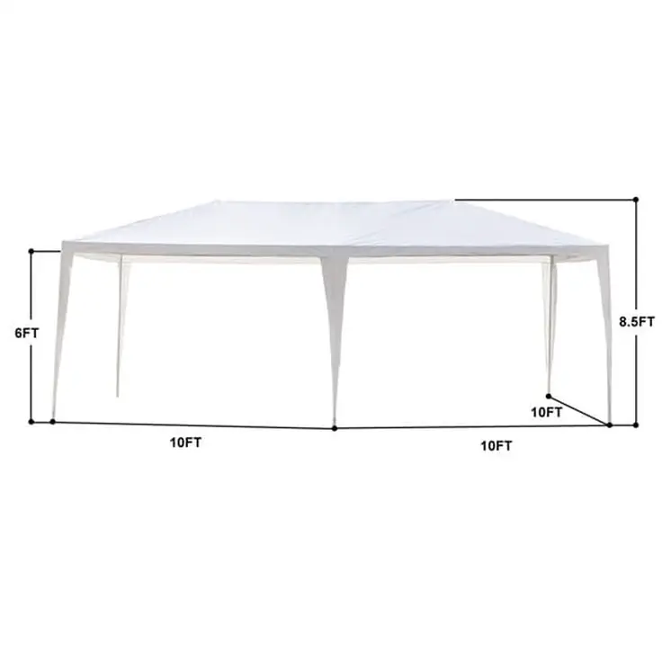 Pop up Gazebo Shade Waterproof Party Tent with Spiral Tubes 4 Removable Sides for Wedding Camping Parking and Outdoor Parties