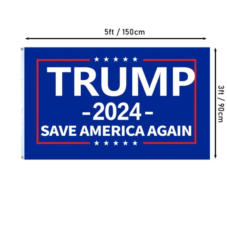 2024 Donald Trump Save America Again Fade Resistant 3x5 Indoor Outdoor Flag Thick Fabric Waterproof