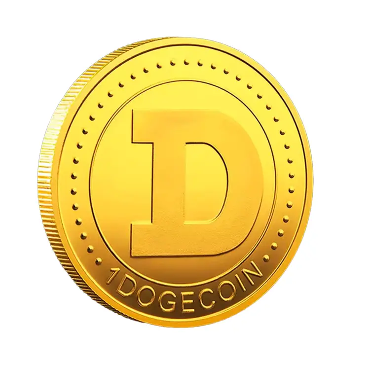 Dogecoin 24k Gold Plated Cryptocurrency Commemorative Collector for Decoration