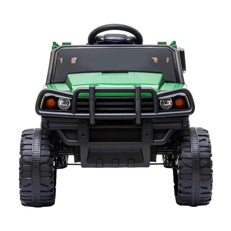 Childrens Car Off Road Vehicle Remote Control LED Lights Music USB 12V 4.5AH Green
