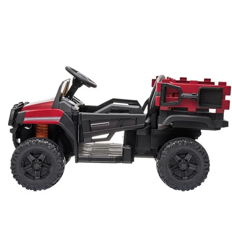 Childrens Car Off Road Vehicle Remote Control LED Lights Music USB 12V 4.5AH Red
