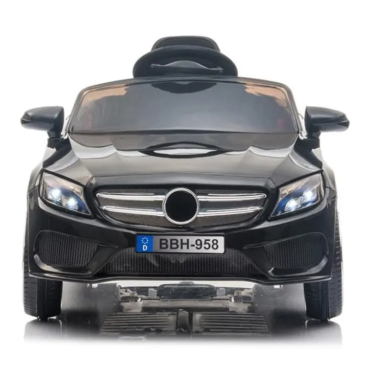 Childrens Car Remote Control LED Lights 12V 2.4GHZ Mica Black