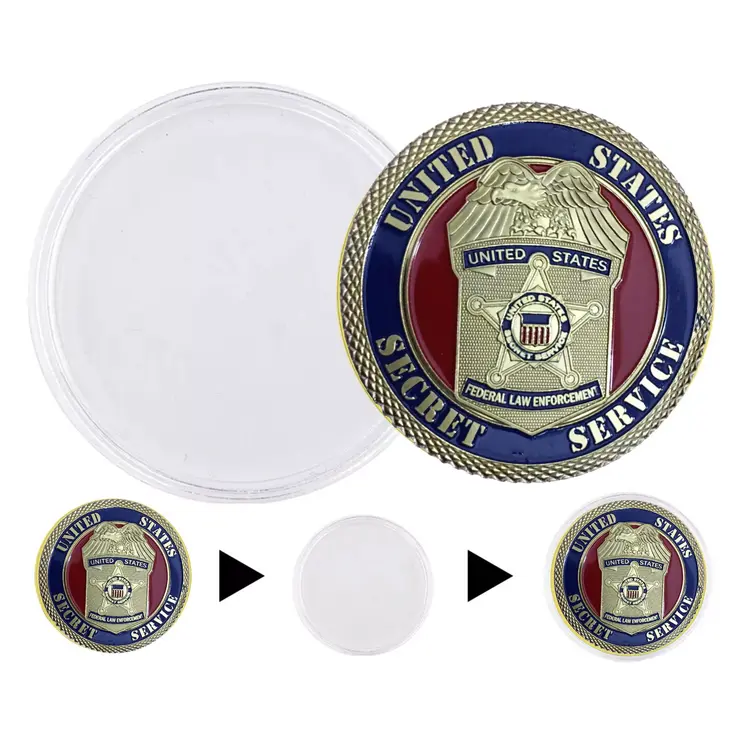 United States Secret Service Gold Plated Commemorative Coin
