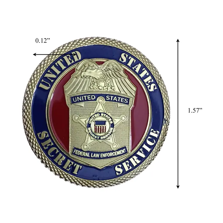 United States Secret Service Gold Plated Commemorative Coin
