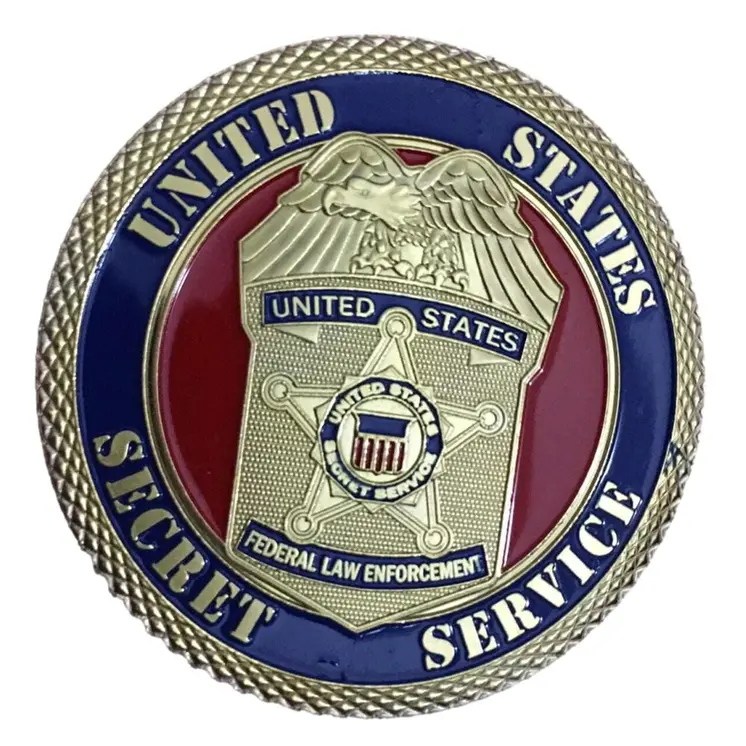 United States Secret Service Gold Plated Commemorative Coin