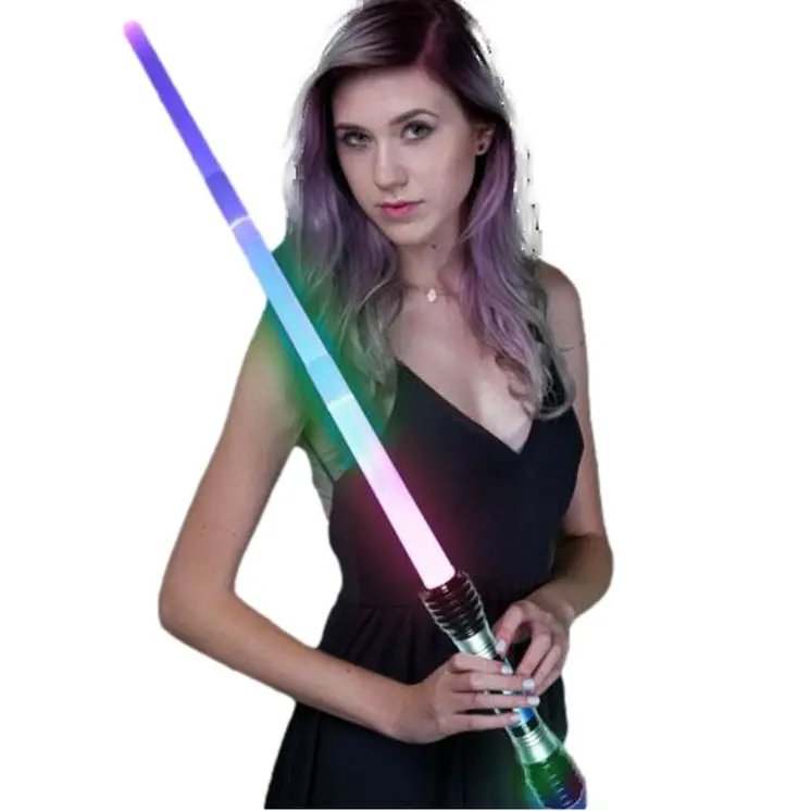 32 Inch Multicolor Expandable Light Saber Sword