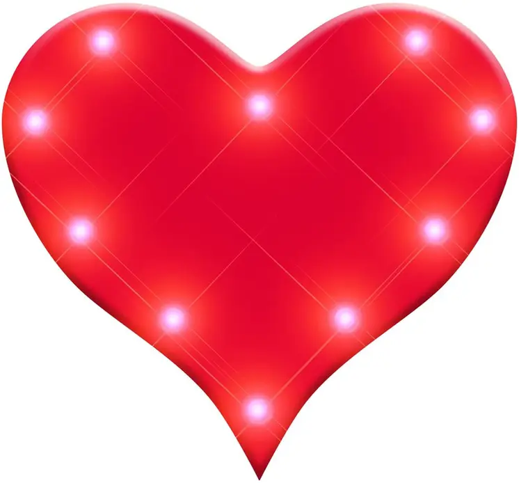 Pack of 12 Red Heart Flashing Battery Operated Body Light Lapel Pins