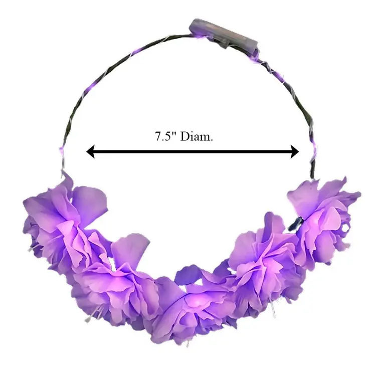 Light Up Perfect Bloom Purple Glowing Fairy Halo Crown