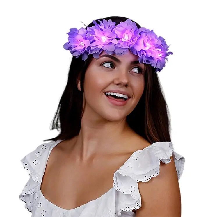Light Up Perfect Bloom Purple Glowing Fairy Halo Crown