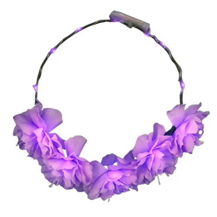 Light Up Perfect Bloom Purple Glowing Fairy Halo Crown