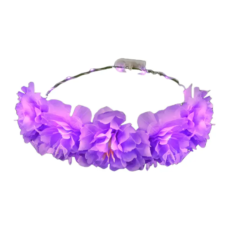 Light Up Perfect Bloom Purple Glowing Fairy Halo Crown