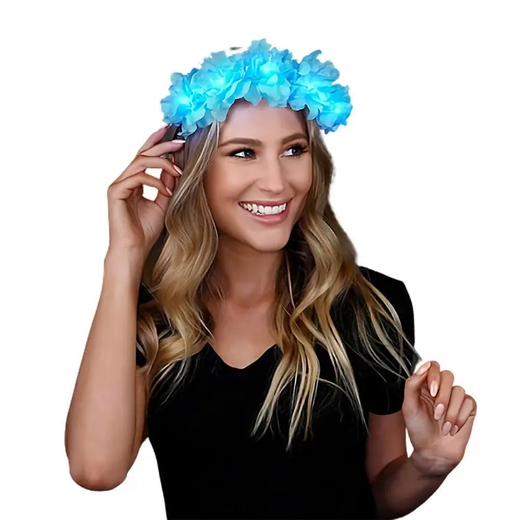 Light Up Perfect Sky Blue Fairy Halo Crown