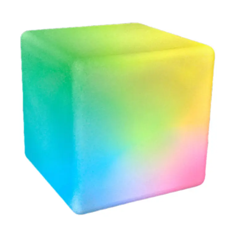 Premium 16 Inch LED Cube Light Chair Stool Table Furniture
