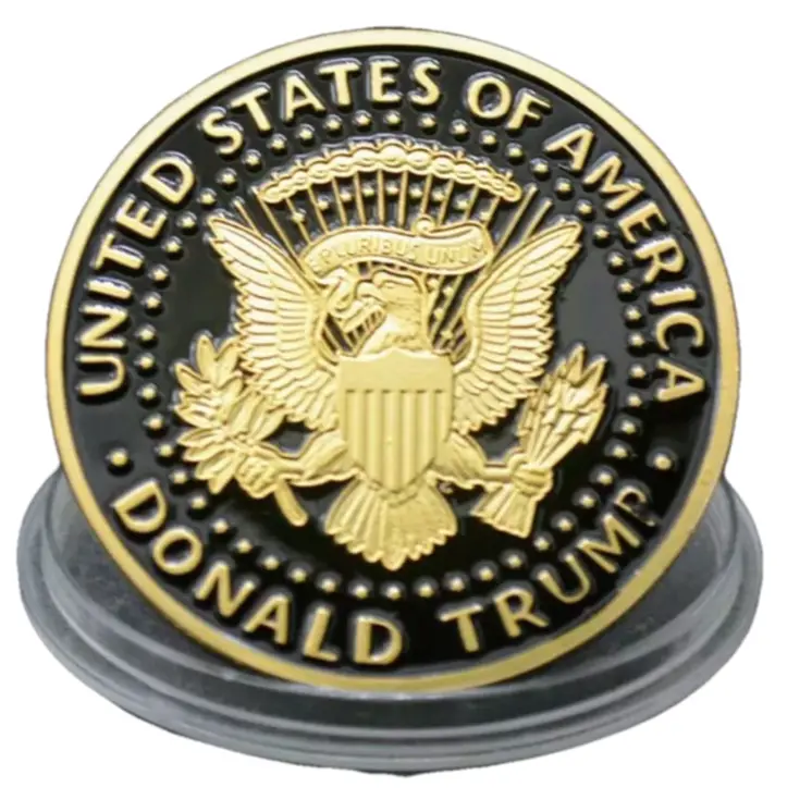 2024 SAVE AMERICA AGAIN Donald Trump Black on Gold Plated Collection Coin