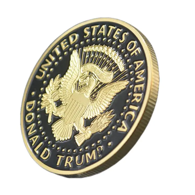 2024 SAVE AMERICA AGAIN Donald Trump Black on Gold Plated Collection Coin