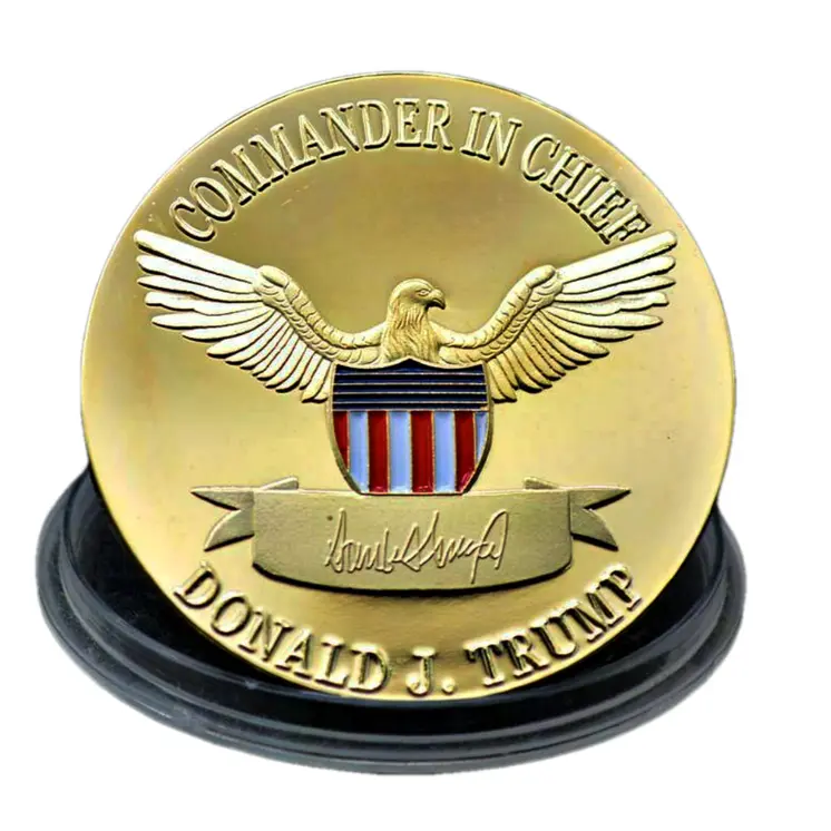 2024 TAKE AMERICA BACK Commander in Chief Donald Trump Gold on Gold Plated Collectible Coin