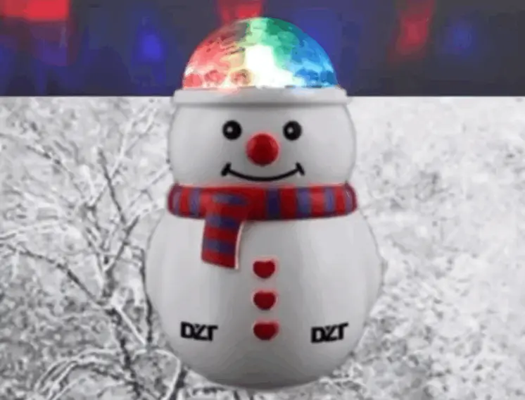 Light Up Christmas Snowman Glowing Prism Projector Home Decoration Centerpiece