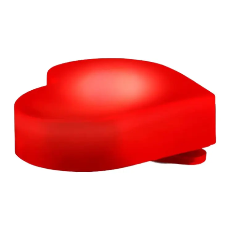 Light Up Flashing Red Heart Clip on Badge Body Light