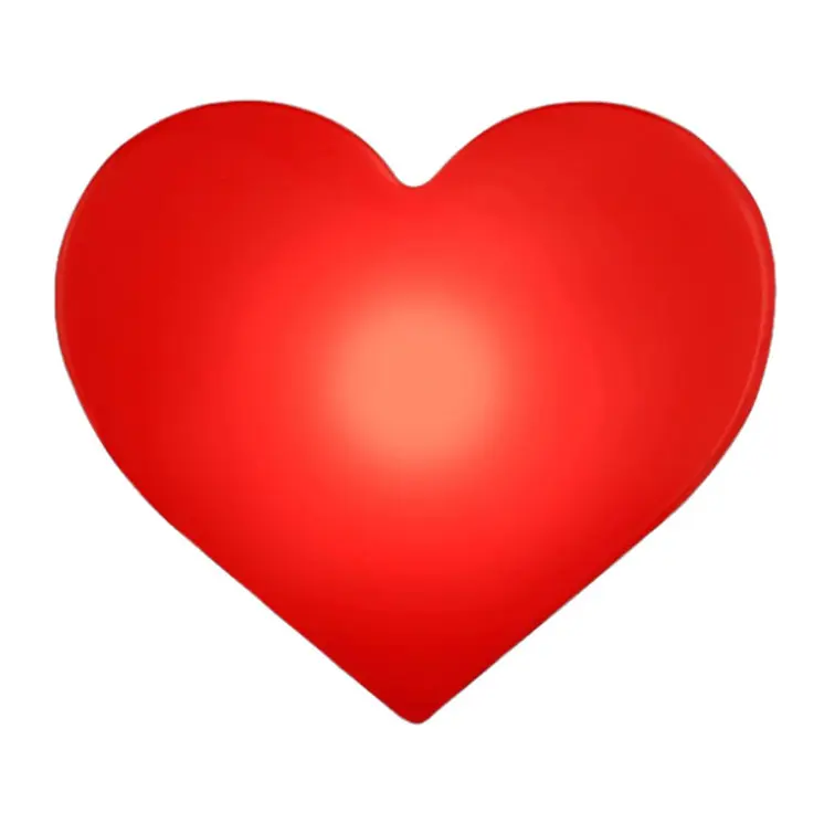 Light Up Flashing Red Heart Clip on Badge Body Light