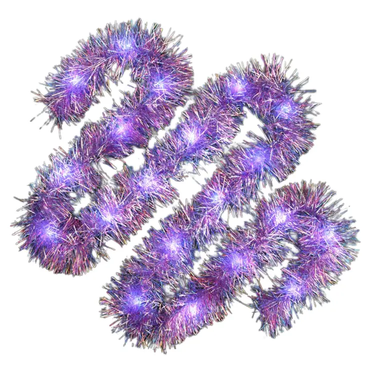 Light Up Sparkle Queen Tinsel Boa White LEDs