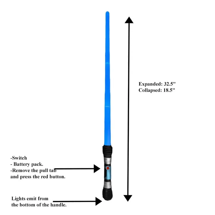 Galactic LED Expandable Blue Light Saber Sword