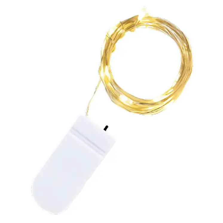 LED 20 Inch Gold Wire String Lights Warm White