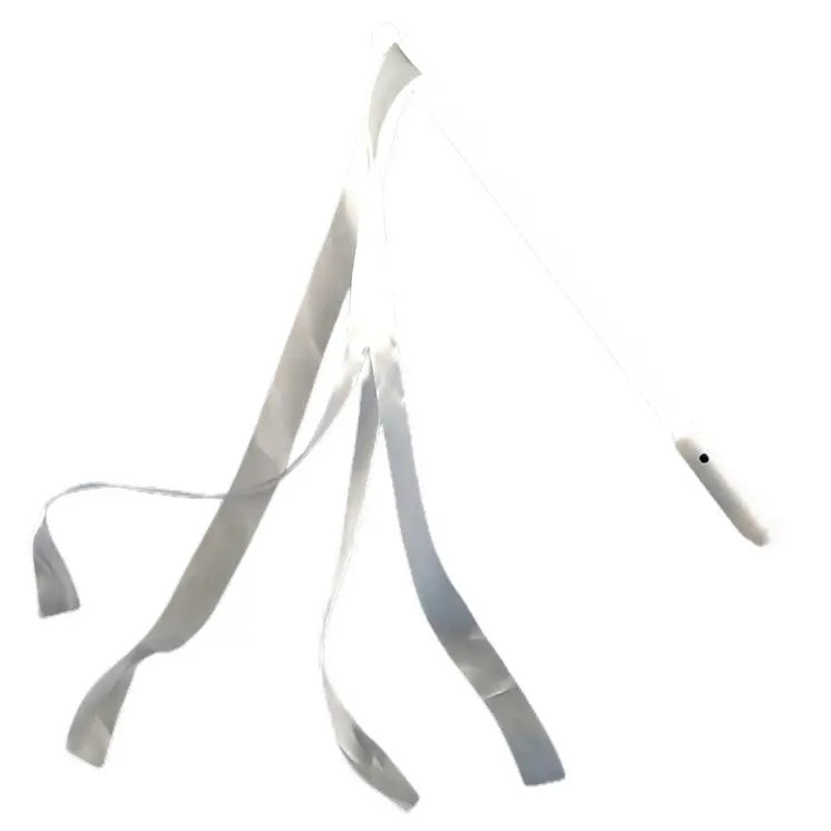 Light Up White Satin Ribbon Wand for Weddings