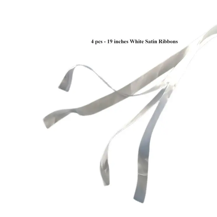 Light Up White Satin Ribbon Wand for Weddings