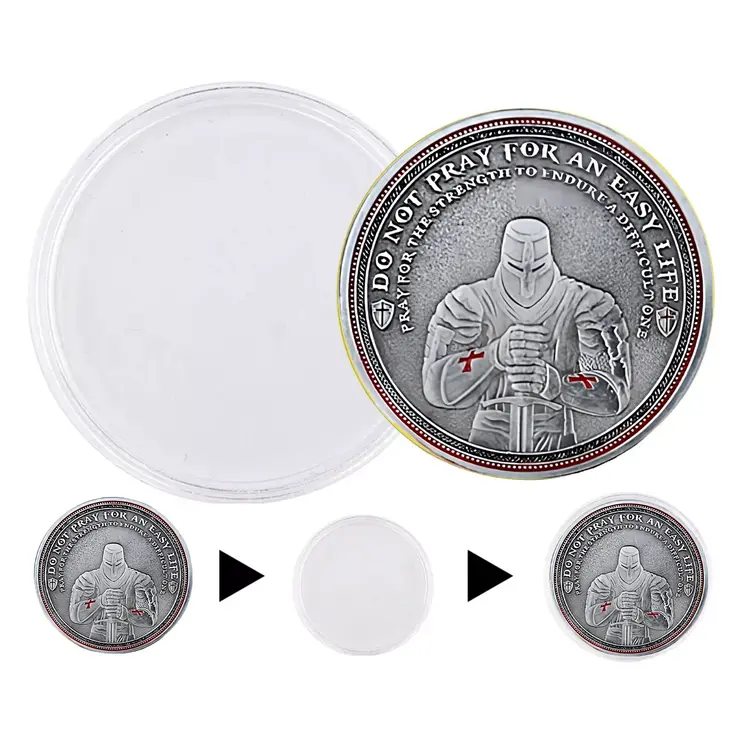 Knights Templar Crusader Shield Token Commemorative Religious Coin