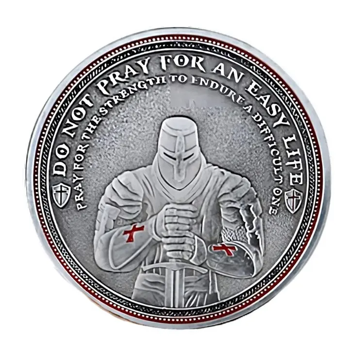 Knights Templar Crusader Shield Token Commemorative Religious Coin