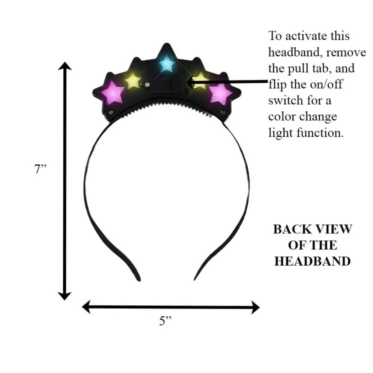 Light Up Sparkling Stars Headband